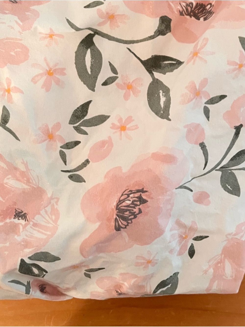 Pottery Barn Kids Meredith Allover Floral Fitted Crib Sheet Pink Organic Cotton - Picture 4 of 7